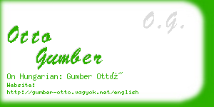 otto gumber business card